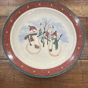 Vintage royal seasons stoneware winter snowman plates set of 4